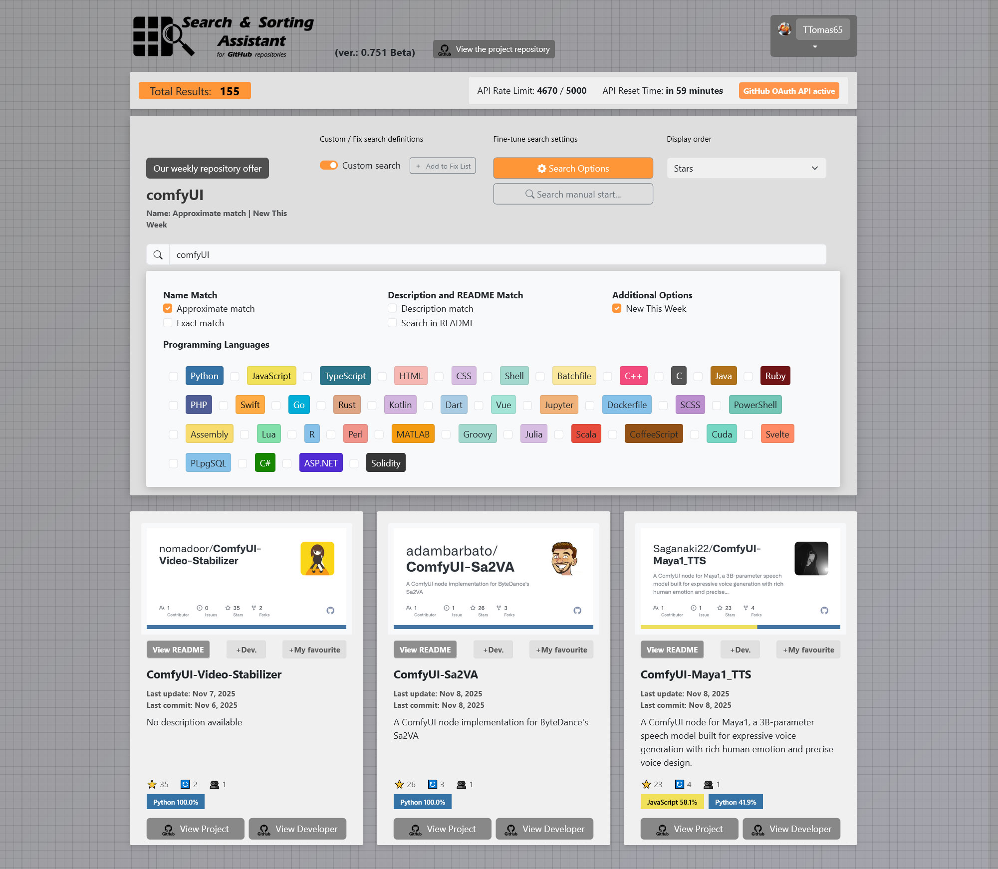 GitHub App Search – egy egyéni módja a GitHub használatának